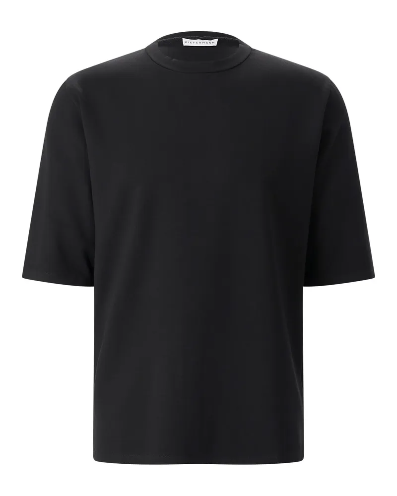 KIEFERMANN T-Shirt mit Rundhalsausschnitt Schwarz
