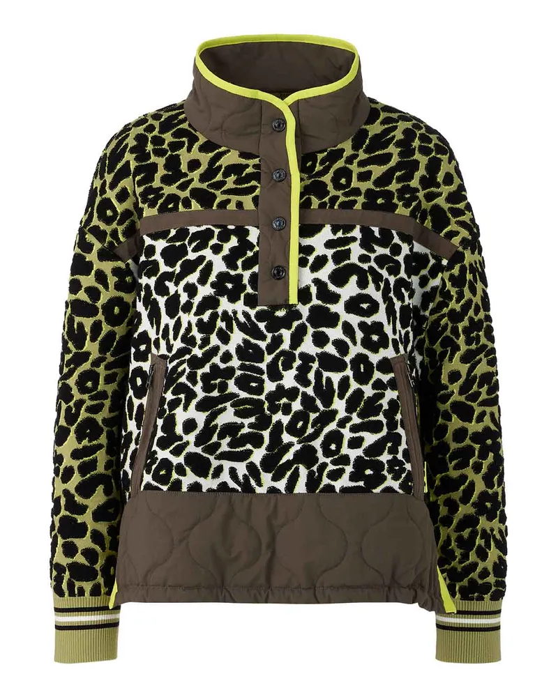 Marc Cain Sweatshirt mit Animalprint Grün