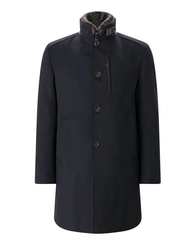 windsor. Mantel aus Wollmix Navy