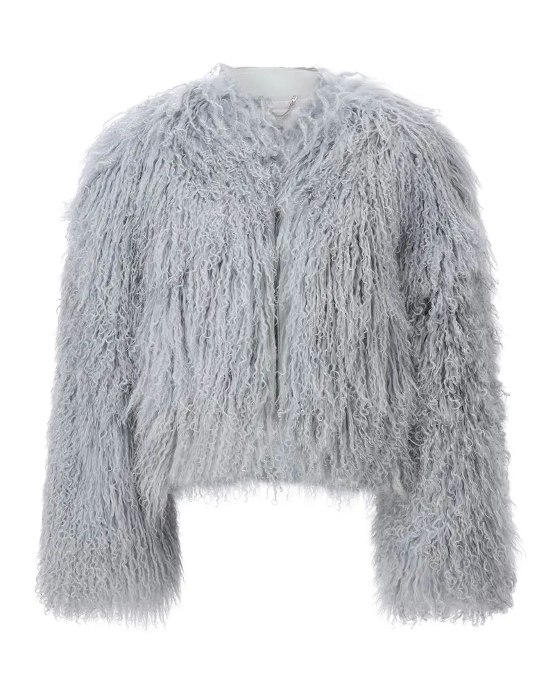 HALFBOY Jacke Mongolia aus Lammfell Hellblau