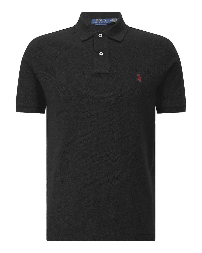 Ralph Lauren Custom Slim-Fit Poloshirt Schwarz
