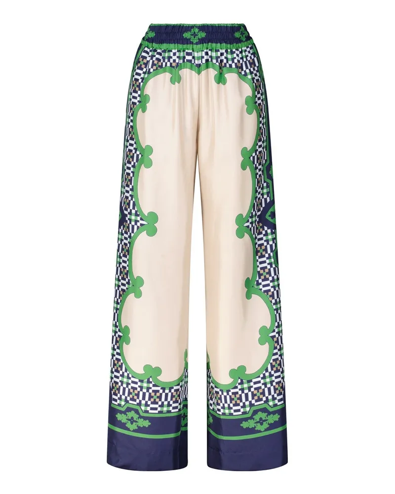 La DoubleJ Seidenhose mit Muster Multicolor