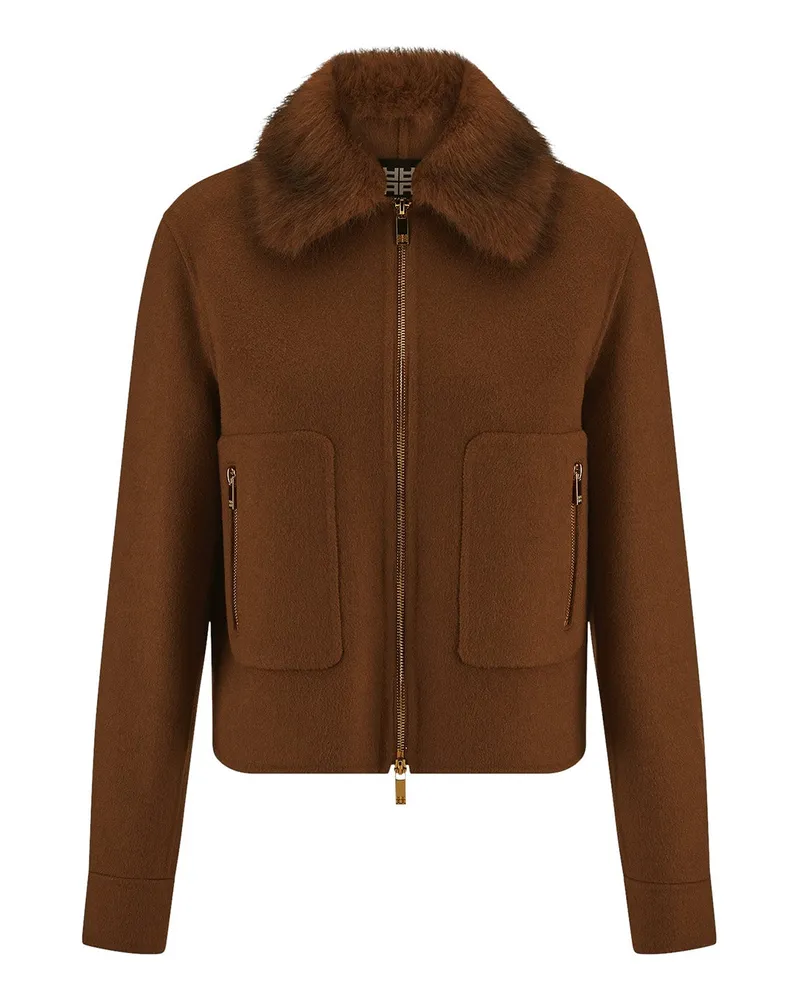 Riani Jacke aus Woll-Mix Braun