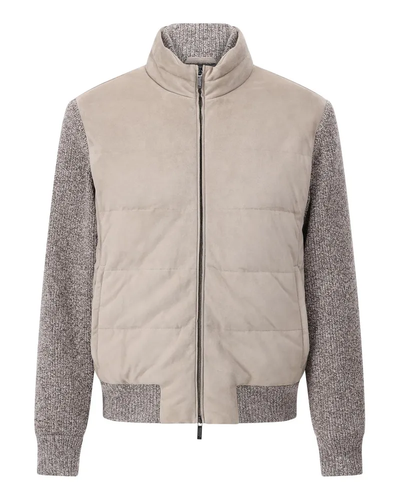 Maurizio Baldassari Blouson aus Leder Beige
