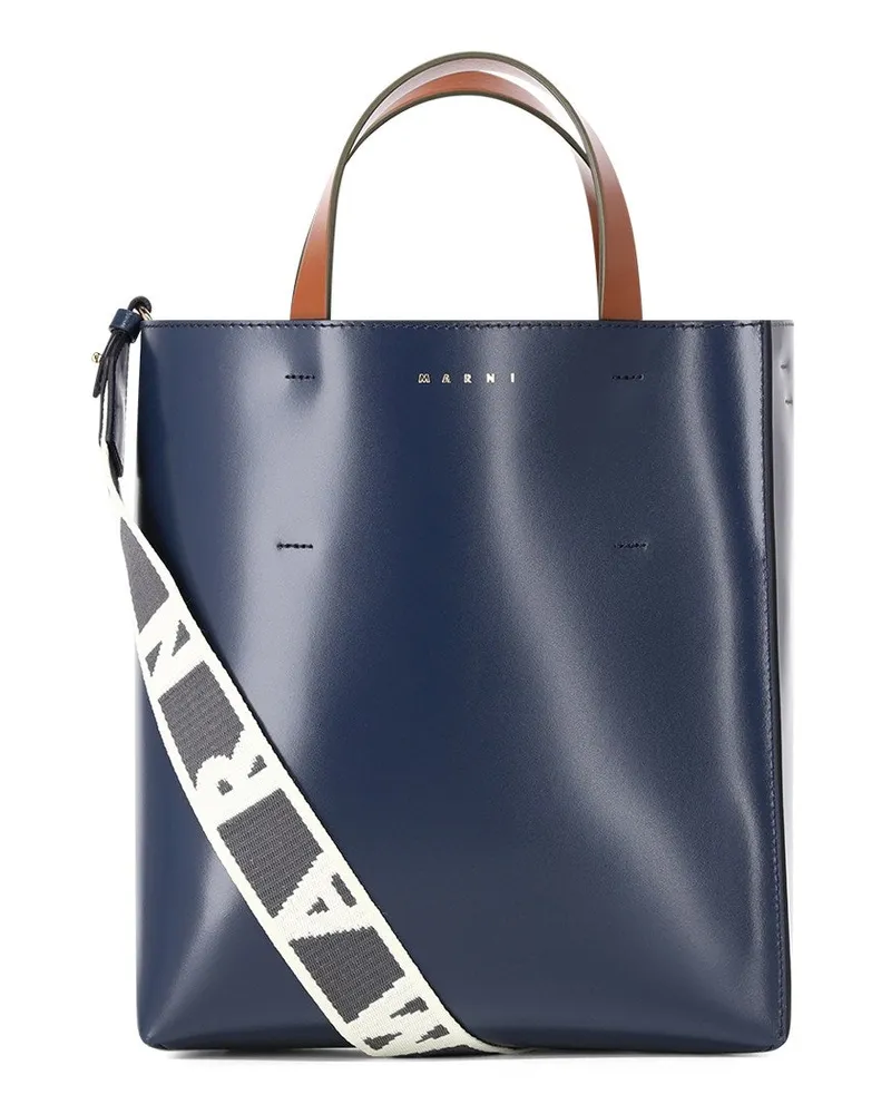 Marni Tasche Museo aus Leder Dunkelblau