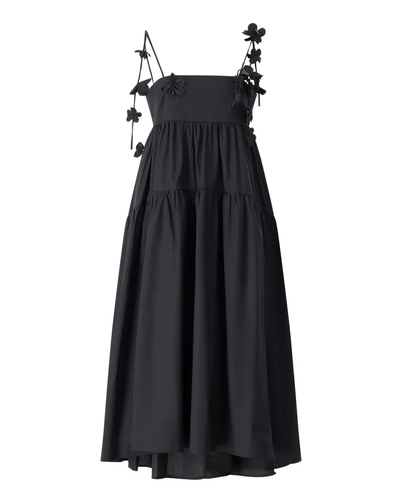 MEIMEIJ Midikleid aus Baumwolle Schwarz