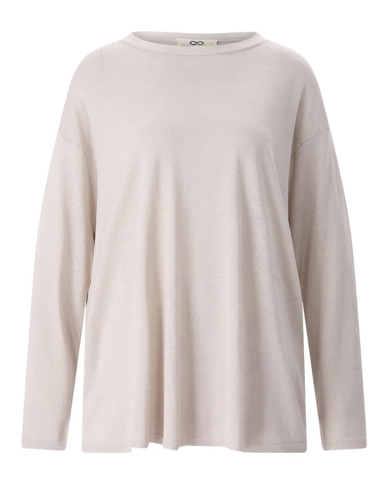 SMINFINITY Longsleeve aus Seide & Leinen Beige