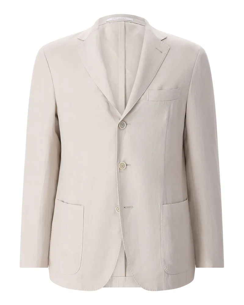 Eleventy Sakko aus Leinenmix Beige