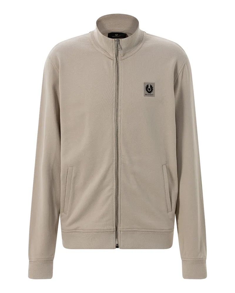 Belstaff Sweatjacke aus Baumwolle Creme