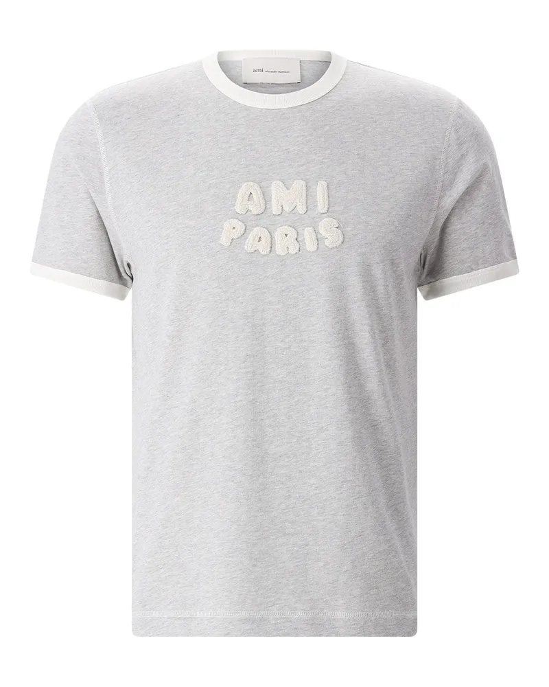 AMI Paris T-Shirt mit Logo Grau