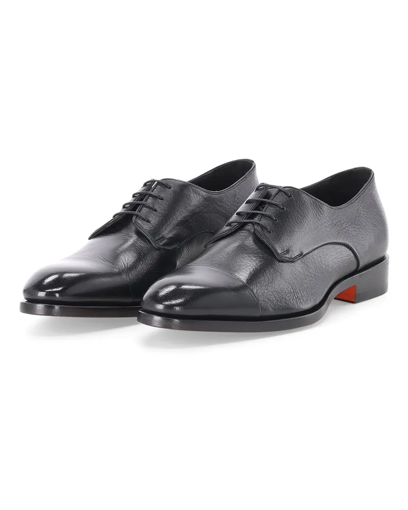 Santoni Schnürschuhe aus Leder Schwarz