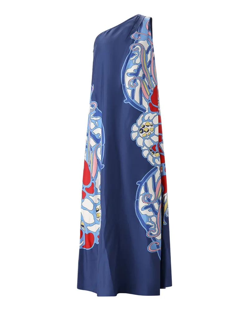 La DoubleJ Maxikleid Roy aus Seide Dunkelblau