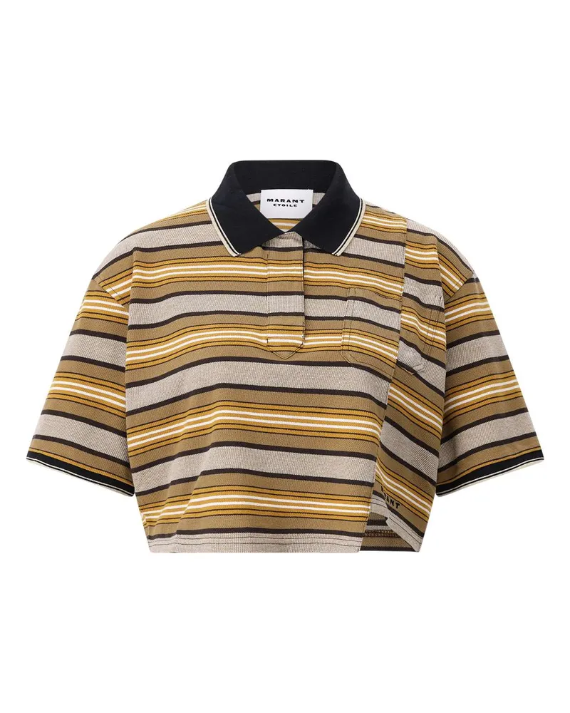 Isabel Marant Cropped Poloshirt Isalyne Beige