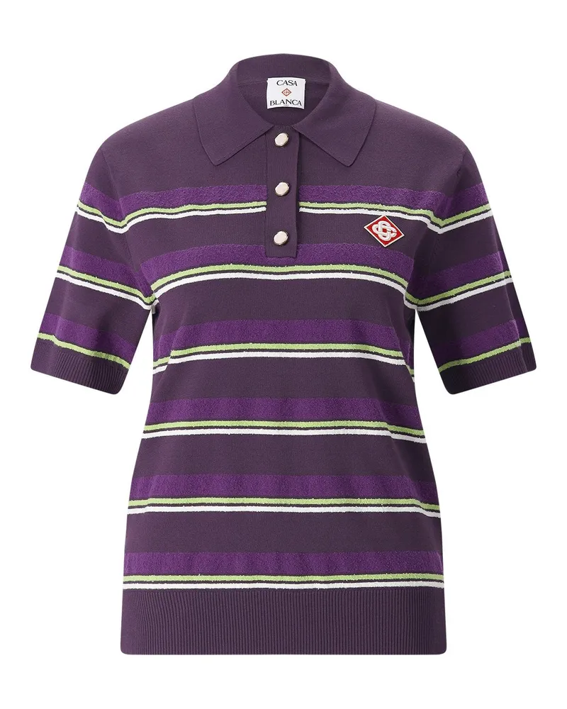 Casablanca Paris Poloshirt mit Logo Lila
