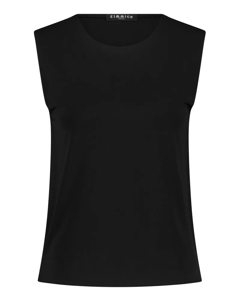Kimmich Trikot Leichtes Top aus Viskose-Crêpe Schwarz