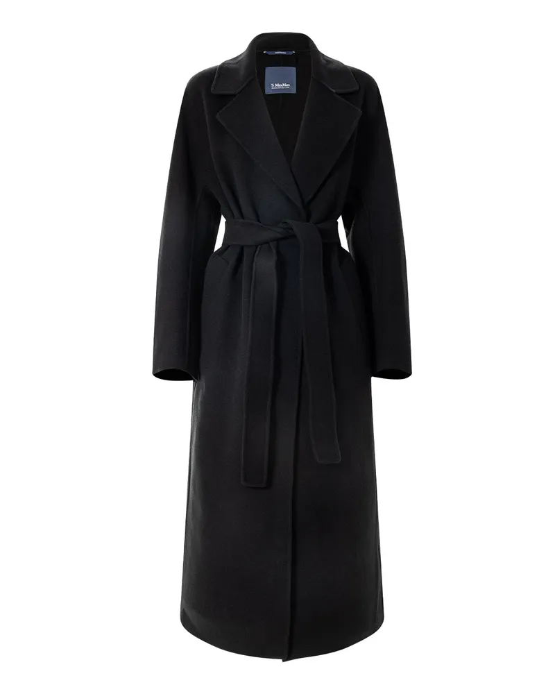 Max Mara Mantel Penelope aus Schurwolle Schwarz