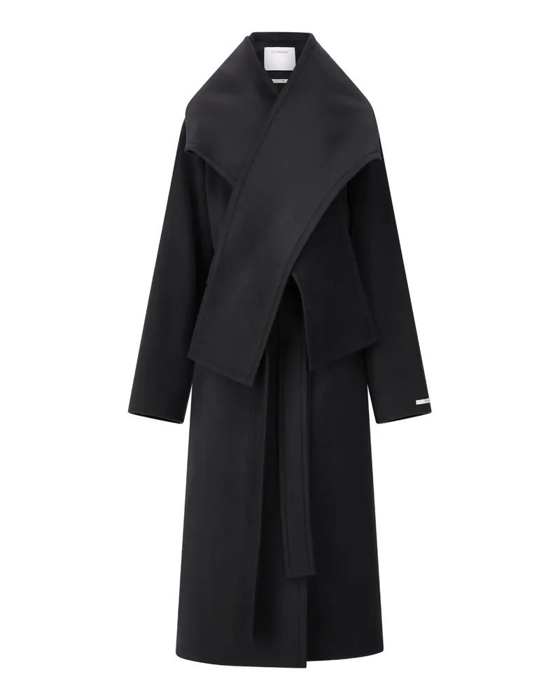 SPORTMAX Mantel Baldo aus Wolle Schwarz