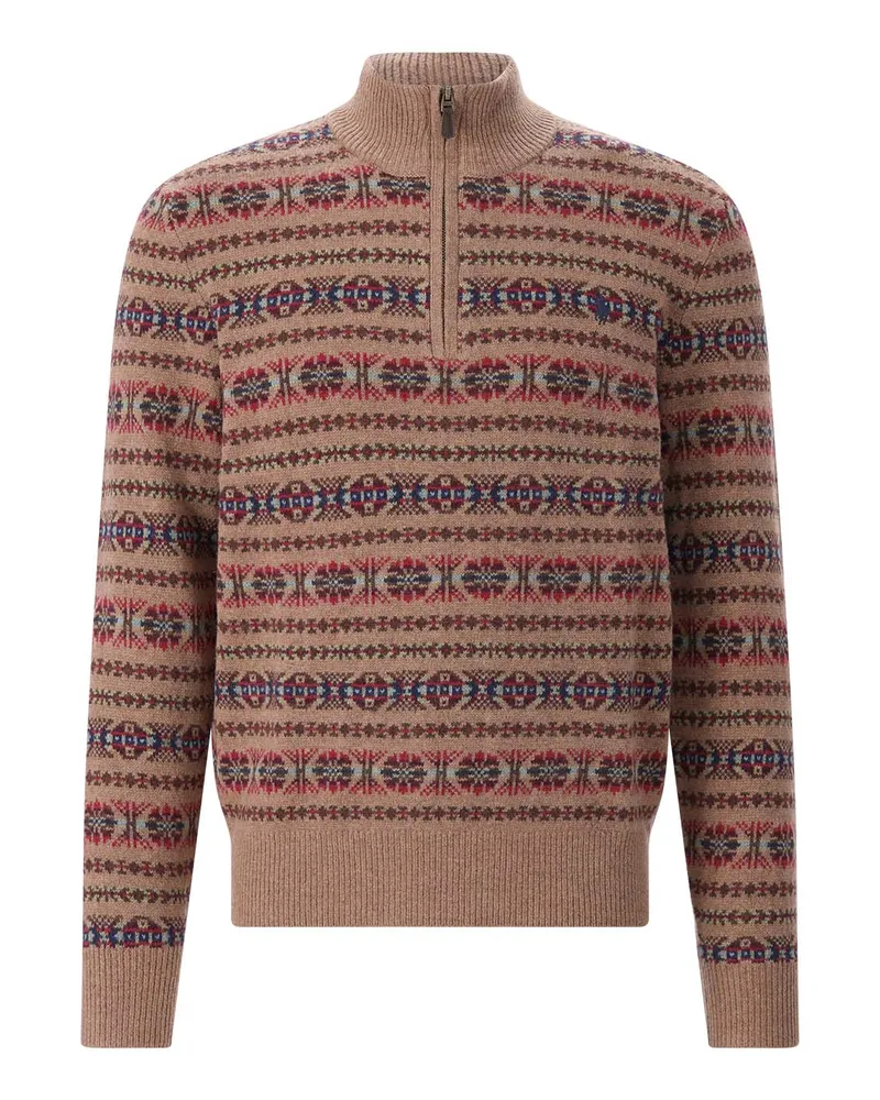 Ralph Lauren Troyer mit Muster Braun
