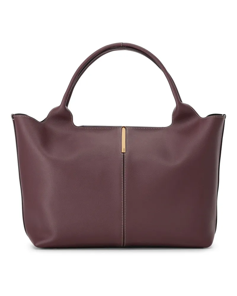 TOD'S Shopper aus Leder Medium-Small Dunkelrot
