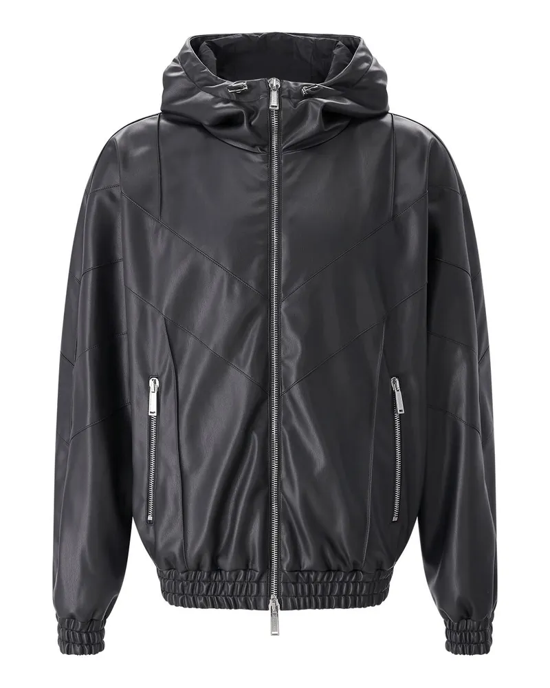Dsquared2 Jacke aus Kunstleder Schwarz