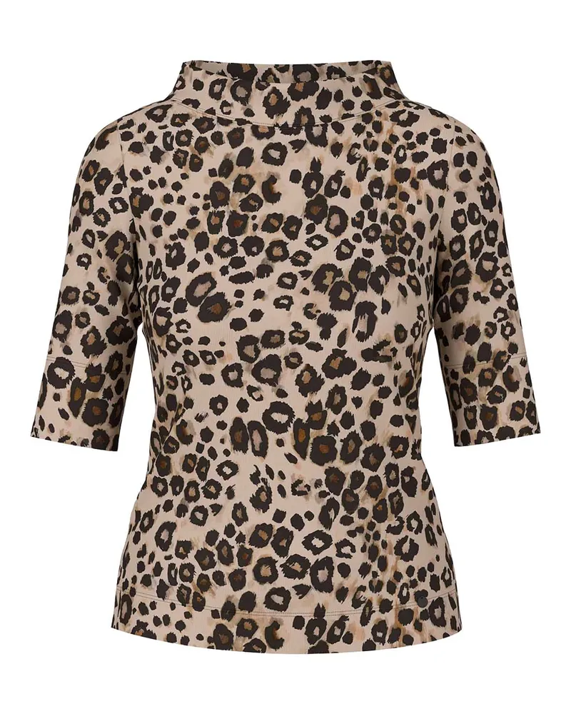Marc Cain T-Shirt mit Animal-Print Beige