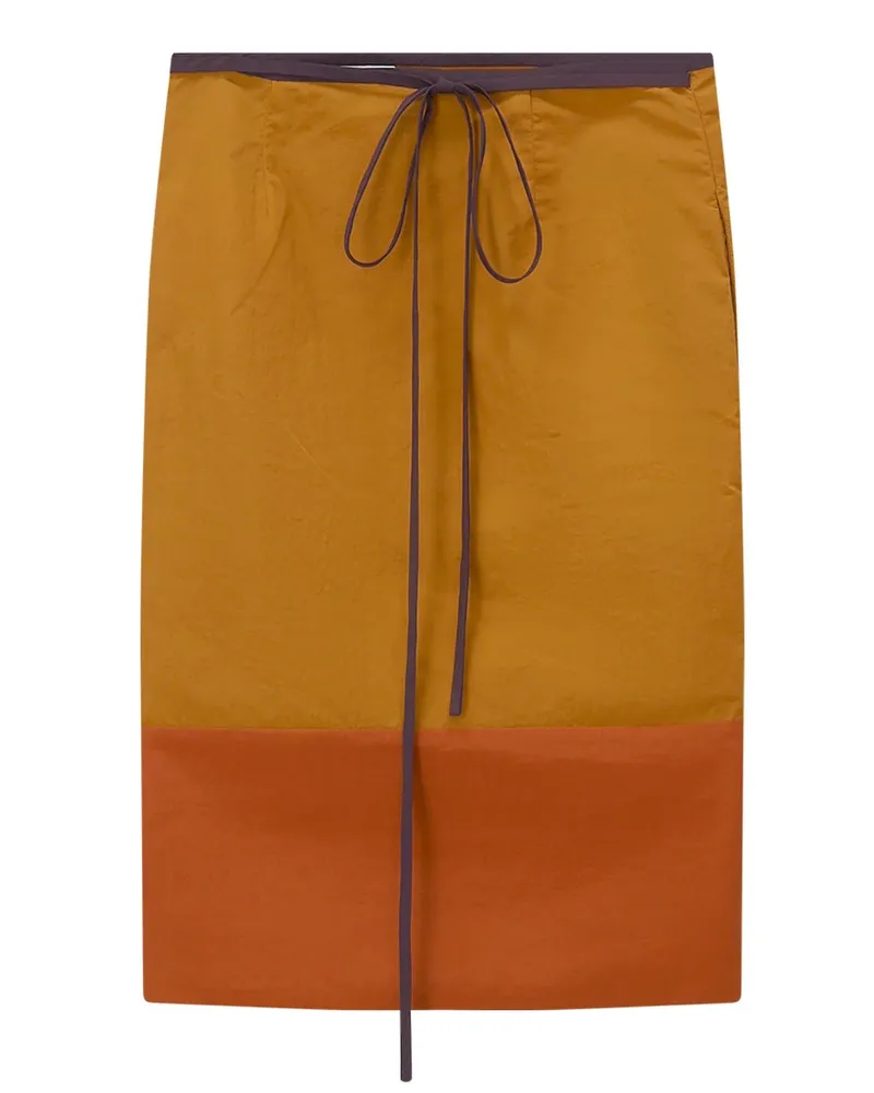 Saint Laurent Midi-Wickelrock Orange