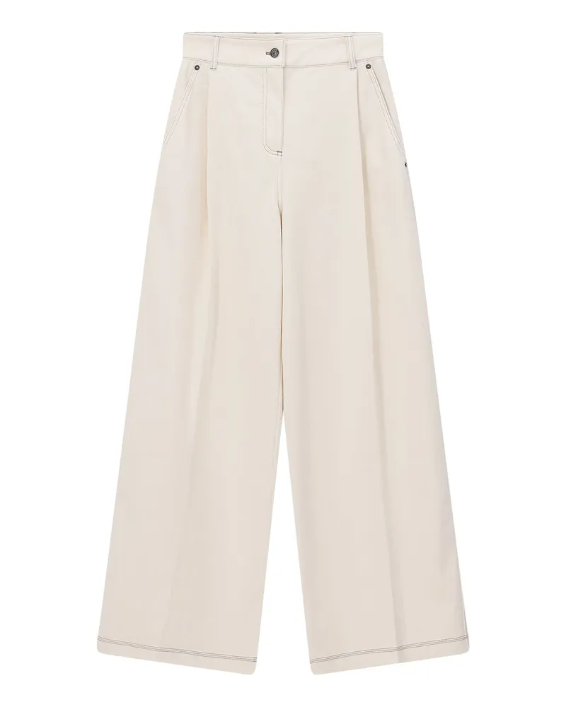 Max Mara Wide Leg Jeans Etereo Beige