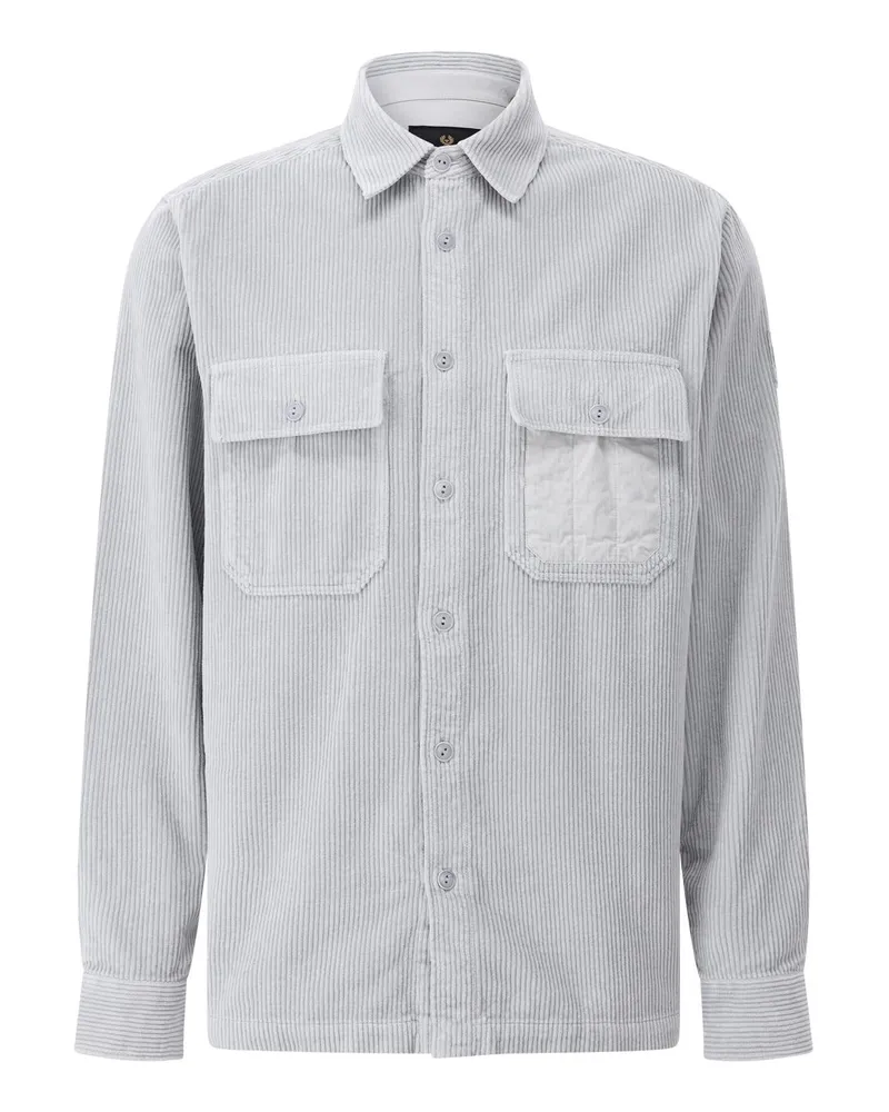 Belstaff Overshirt in Cord-Optik Hellgrün
