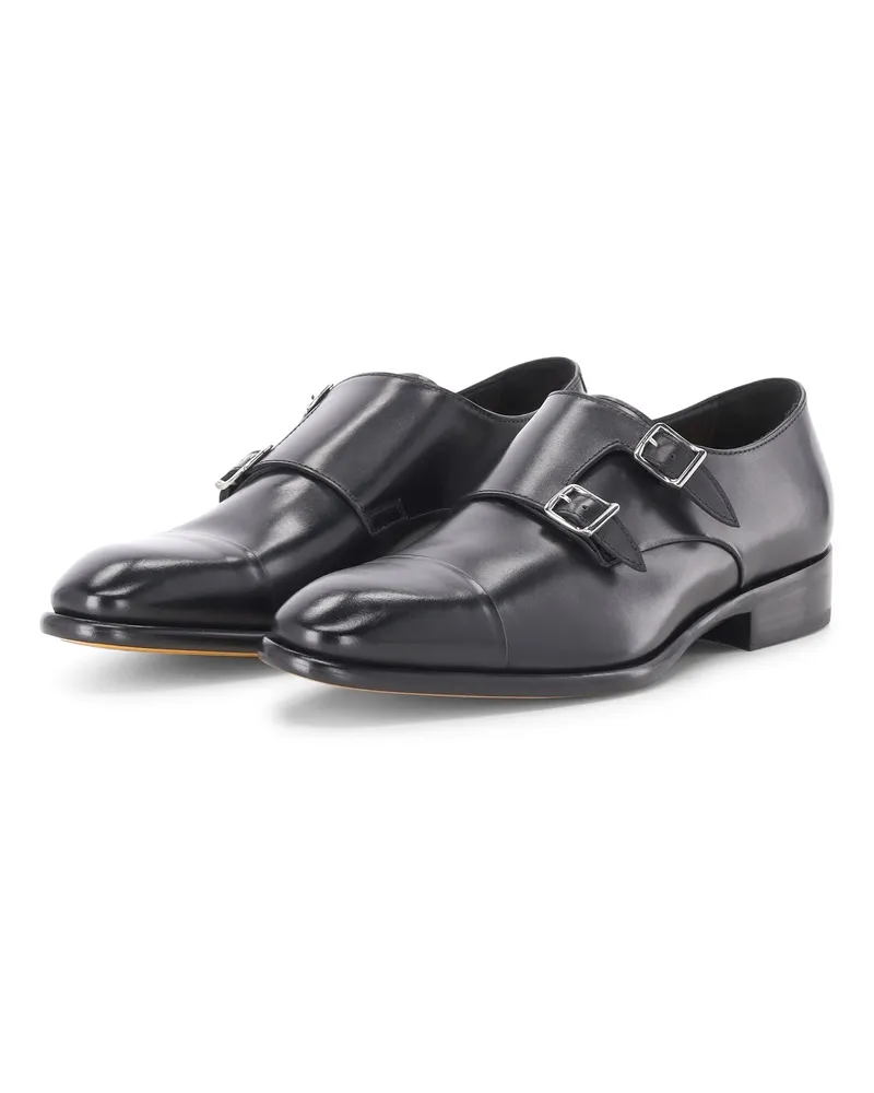 Doucal´s Monkstrap aus Glattleder Schwarz