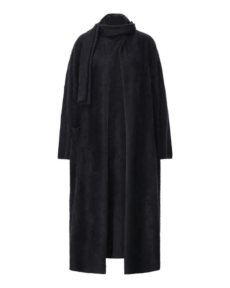 SMINFINITY Lange Strickjacke aus Kaschmir Schwarz