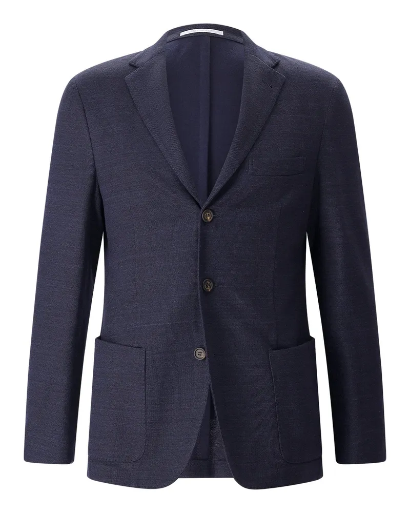 Eleventy Sakko aus Baumwollmix Dunkelblau