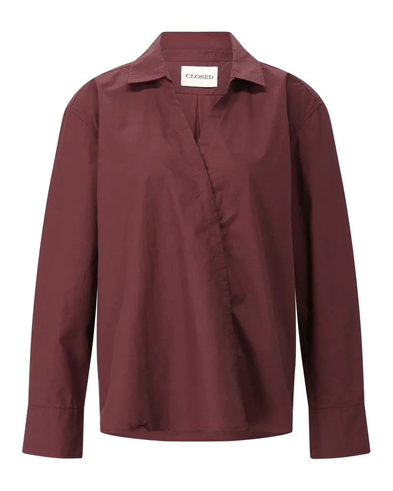 Closed Asymmetrische Bluse Dunkelrot