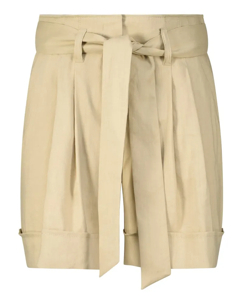 Marc Cain Shorts mit Leinen Hellbraun