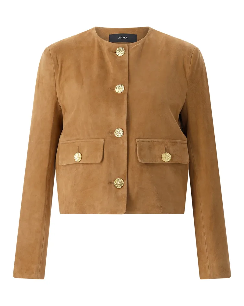 Arma Jacke Lorenne aus Veloursleder Braun