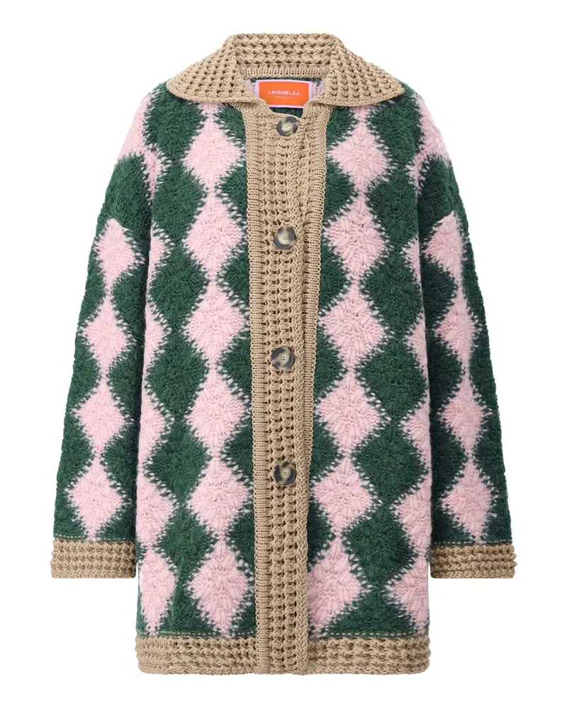 La DoubleJ Strickjacke aus Wolle & Alpaka Multicolor