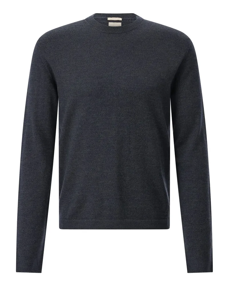 Massimo Alba Pullover Larry aus Schurwolle Dunkelblau