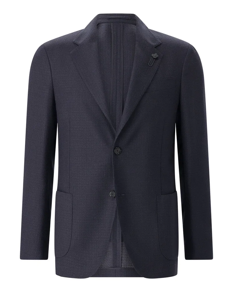 LARDINI Sakko aus Wollmix Dunkelblau