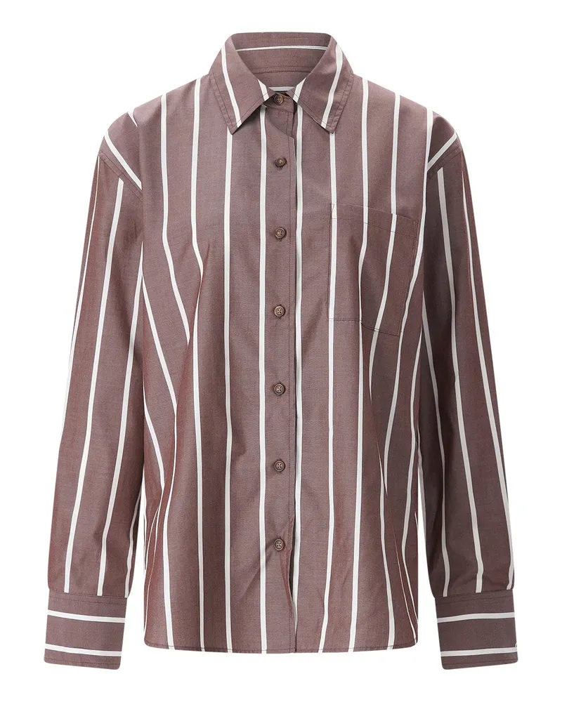 Rag & Bone Gestreifte Hemdbluse Braun