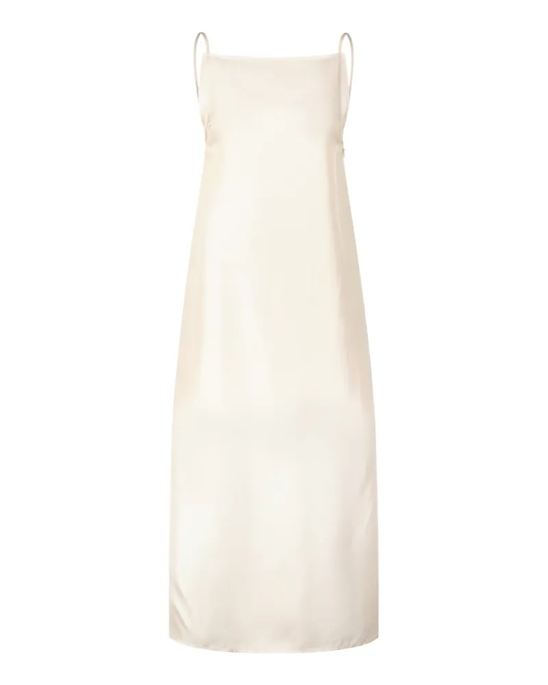 LOULOU Twill-Kleid Sulum aus Seide Rosa