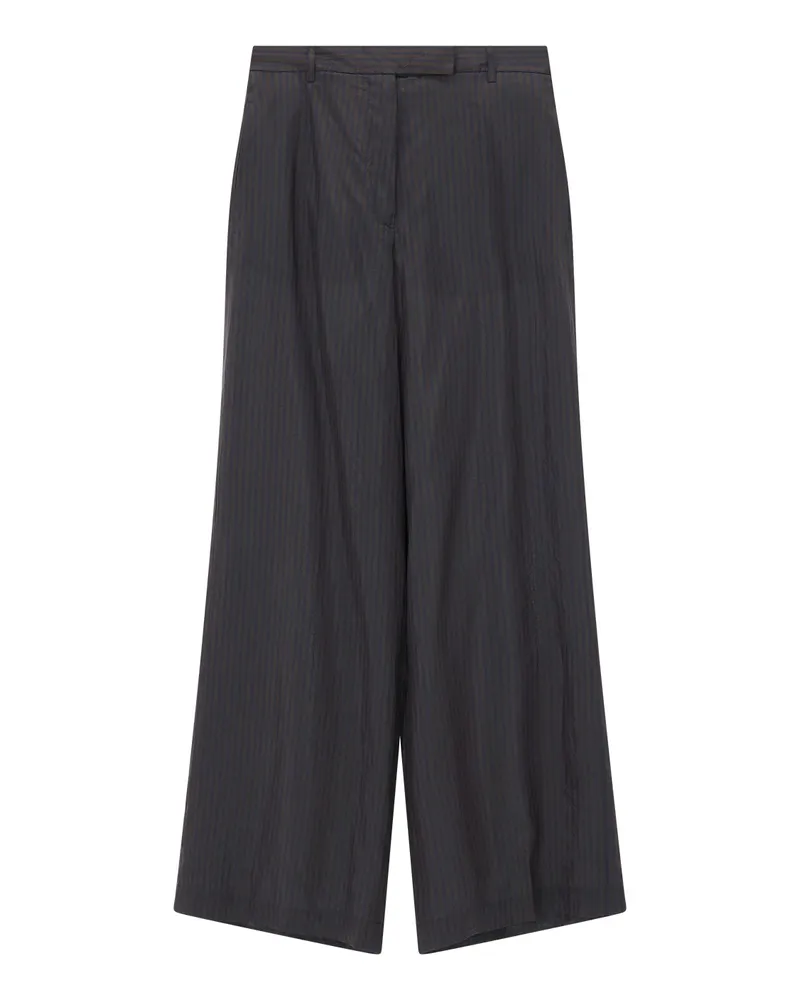 Dries van Noten Gestreifte Hose Penn Dunkelbraun