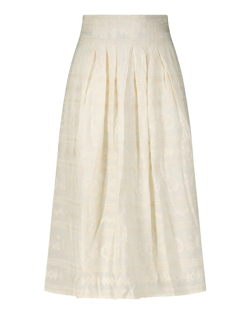Stella Forest Midirock Laure mit Stickmuster Creme