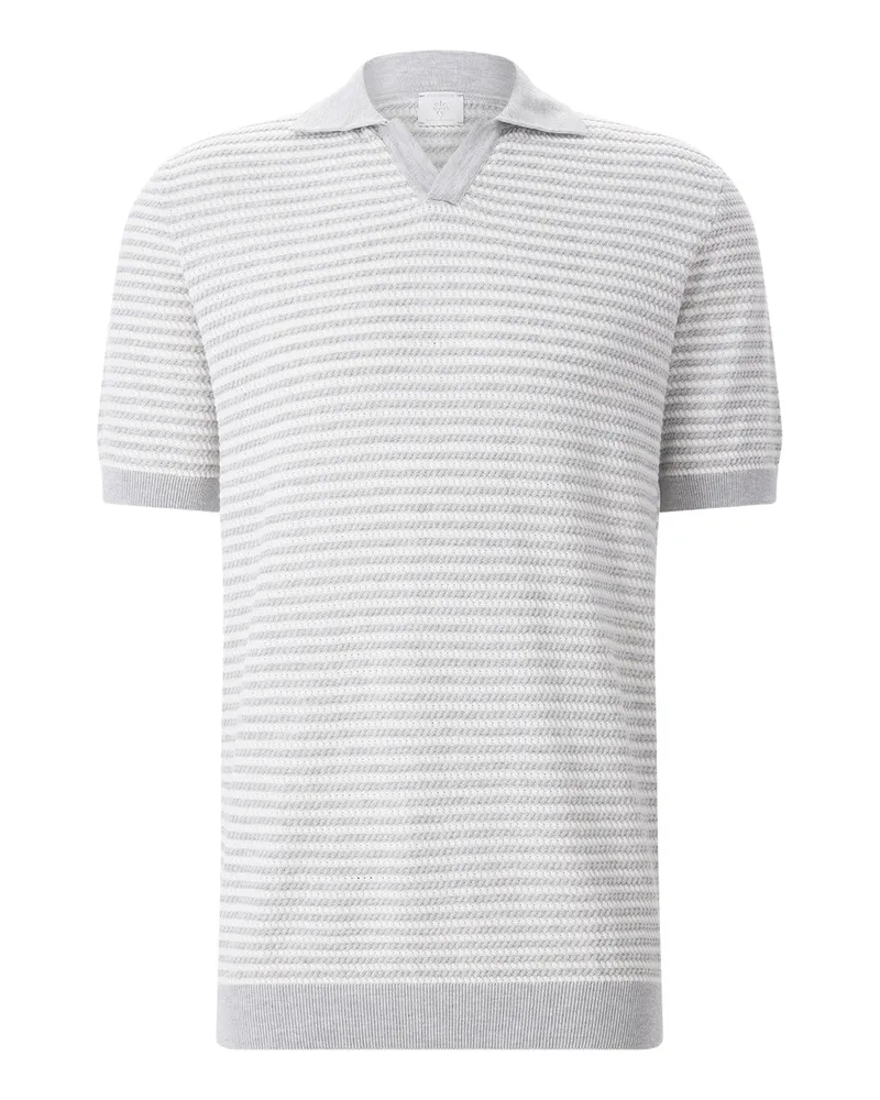Eleventy Poloshirt aus Baumwolle Hellgrau