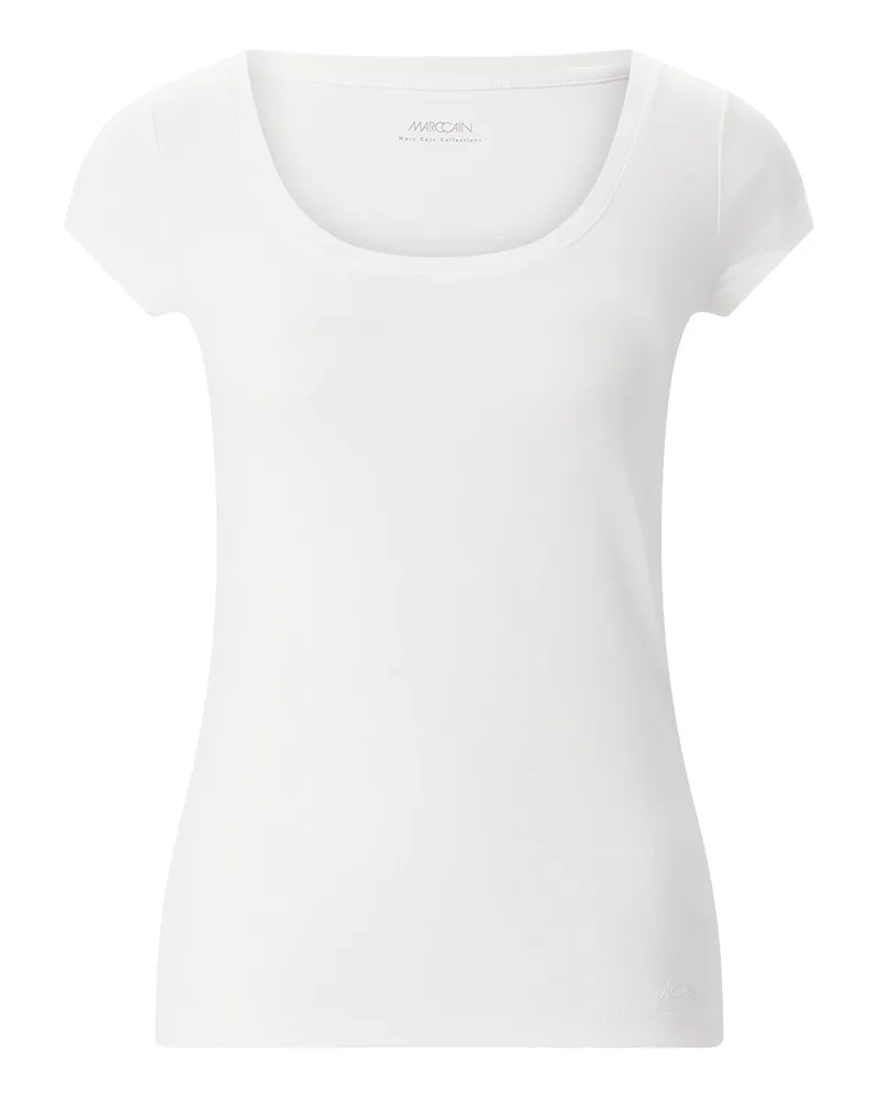 Marc Cain T-Shirt aus Baumwolle Weiß