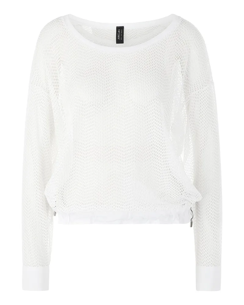 Marc Cain Pullover aus Materialmix Weiß