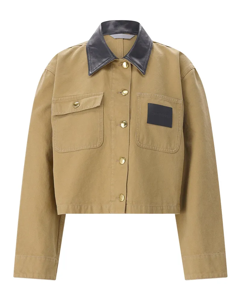 Balenciaga Jacke aus Baumwolle Hellbraun
