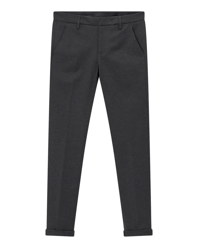 Dondup Slim-Fit Hose aus Viskose-Mix Anthrazit