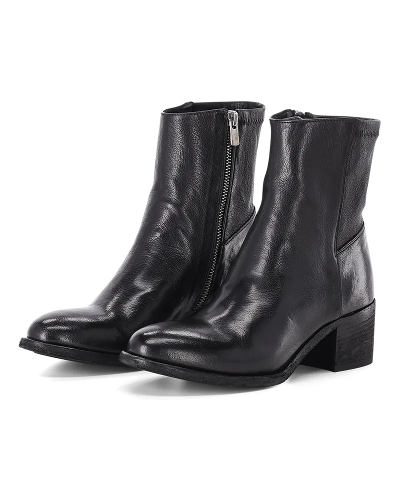 Officine Creative Italia Stiefeletten Denner 127 aus Leder Schwarz