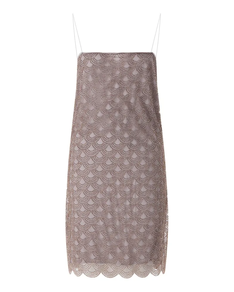 ROTATE Birger Christensen Mini-Kleid mit Pailletten Hellbraun