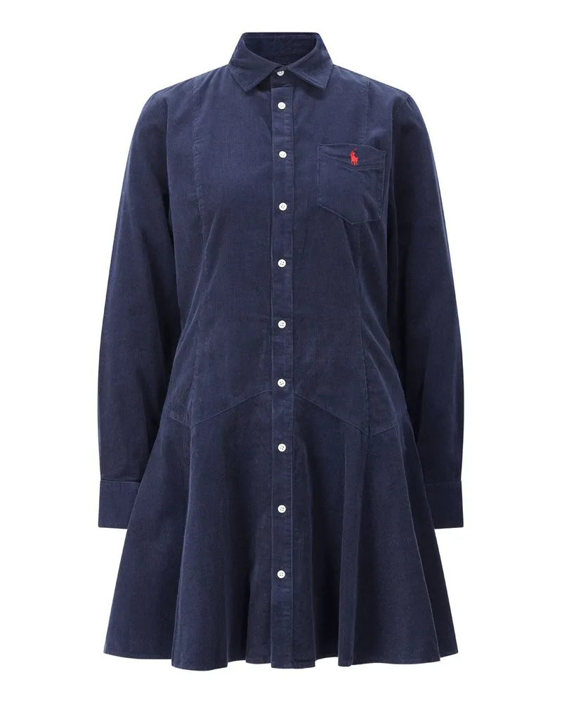 Ralph Lauren Midikleid aus Cord Navy
