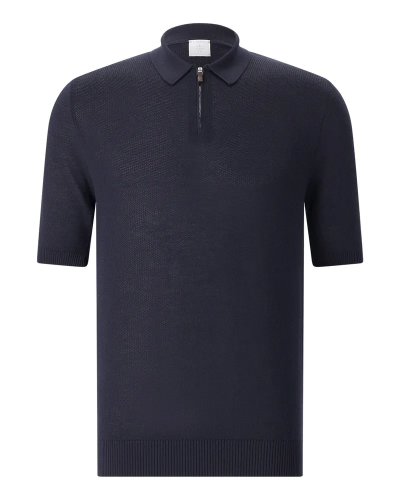 Eleventy Poloshirt aus Baumwolle Dunkelblau